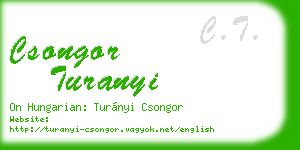 csongor turanyi business card