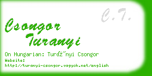csongor turanyi business card